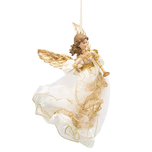 Kurt Adler 12in. Ivory & Gold Angel Ornament