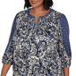 Plus Size Ruby Rd. English Countryside 3/4 Sleeve Foliage Blouse - image 5