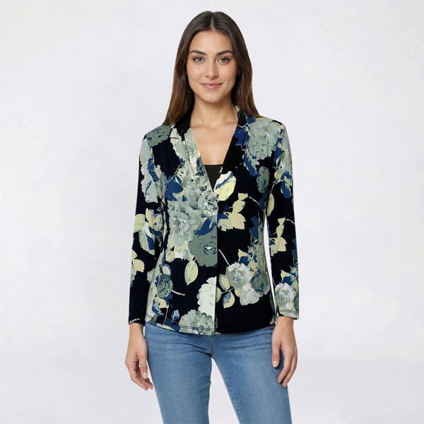 Womens Anne Klein 3/4 Sleeve Crossover w/ Pleated Shoulder Blouse - image 