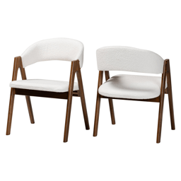 Baxton Studio Virden Boucle Upholstered Dining Chair - Set of 2