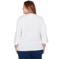 Plus Size Alfred Dunner Mykonos White Floral Medallion Blouse - image 2