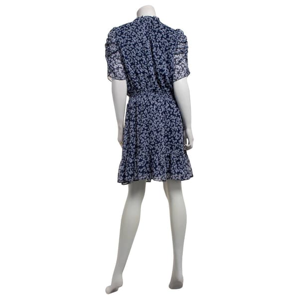 Petite MSK Caterpillar Sleeve Floral Chiffon A-Line Dress