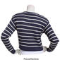Juniors No Comment Stripe Rib Cropped Button Front Cardigan - image 2