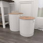 9th & Pike® Farmhouse White Metal Storage Ottoman - Set of 2 - image 4