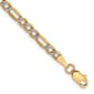 Mens Gold Classics(tm) 3.2mm. 14k Semi Solid Pave Figaro Bracelet - image 1