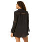 Womens Anne Cole Solid Bell Sleeve Crochet Trim Cover Up - image 2