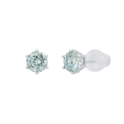 Saffron 0.5ctw. Turquoise Moissanite Diamond Stud Earrings