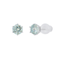 Saffron 0.5ctw. Turquoise Moissanite Diamond Stud Earrings - image 1