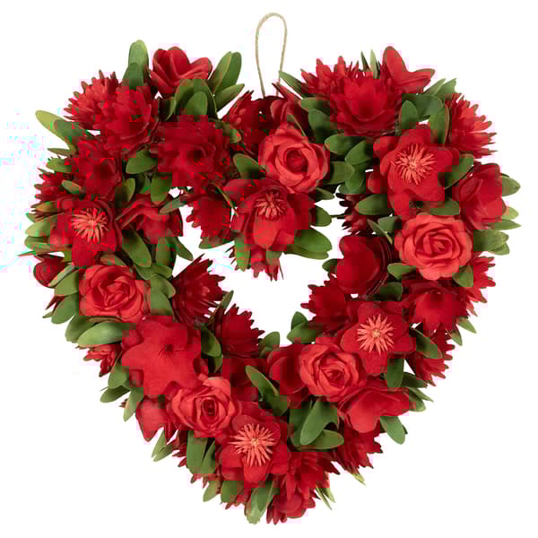 Northlight Seasonal Artificial Valentine''s Day Heart Wreath - image 