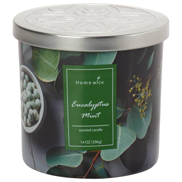 Homewick 3 Wick Eucalyptus Mint Jar Candle
