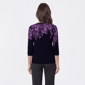 Womens Emily Daniels 3/4 Sleeve Floral Rhinestone Sweater - image 2