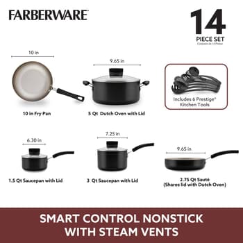 Farberware Smart Control Aluminum Nonstick 2-Qt. Saucepan & Lid