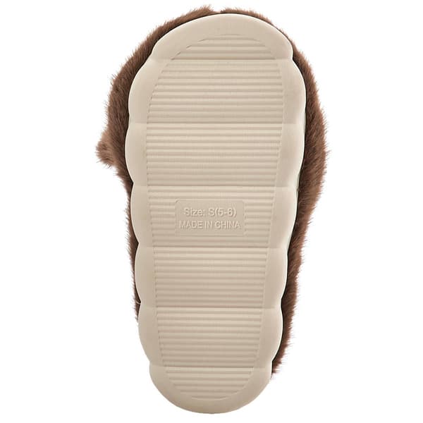 Womens Cloud Critters Bear Plush Slippers