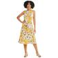 Womens Kasper Sleeveless Floral Sash Tie  A-Line Dress - image 1