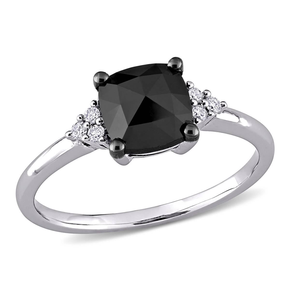 Radiant Rainbow™ 14kt. White Gold Cushion Diamond Ring