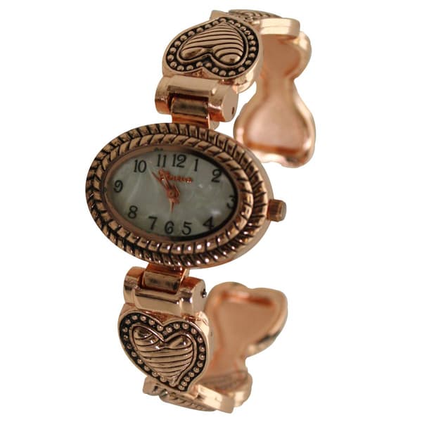 Womens Olivia Pratt(tm) Heart Details Bangle Women Watch - H10038 - image 