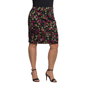 Plus Size 24/7 Comfort Apparel Knee Length Floral Pencil Skirt - image 2