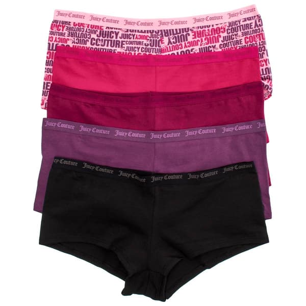 Womens Juicy Couture 5pk. Boyshorts Panties JC7530-5PKKH