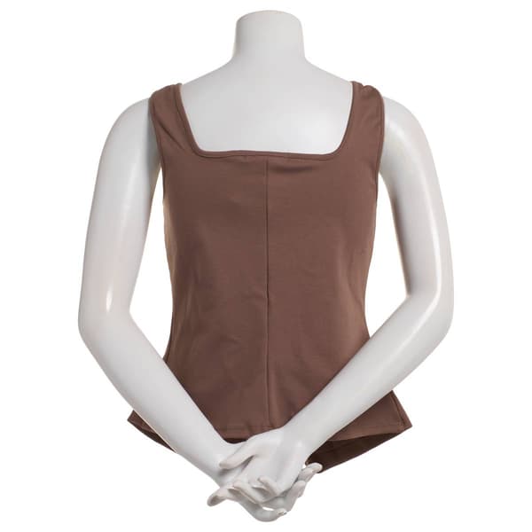 Juniors 21 Saints Ponte Square Neck Button Front Vest