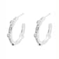 Marsala Crystal Station C Hoop Post Earrings - image 1