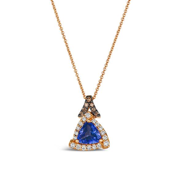 Le Vian(R) Triangle Blueberry Tanzanite(R) Strawberry Gold(R) Pendant - image 