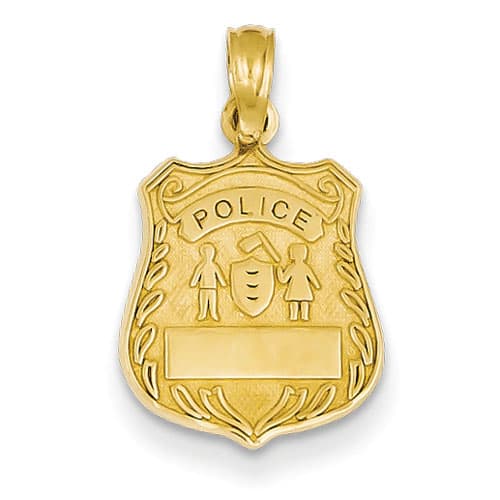 Gold Classics&#40;tm&#41; 14k. Police Badge Pendant - image 