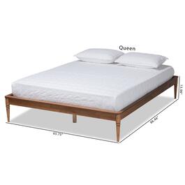 Baxton Studio Tallis Classic Brown Wood Queen Size Bed Frame