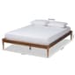 Baxton Studio Tallis Classic Brown Wood Queen Size Bed Frame - image 1