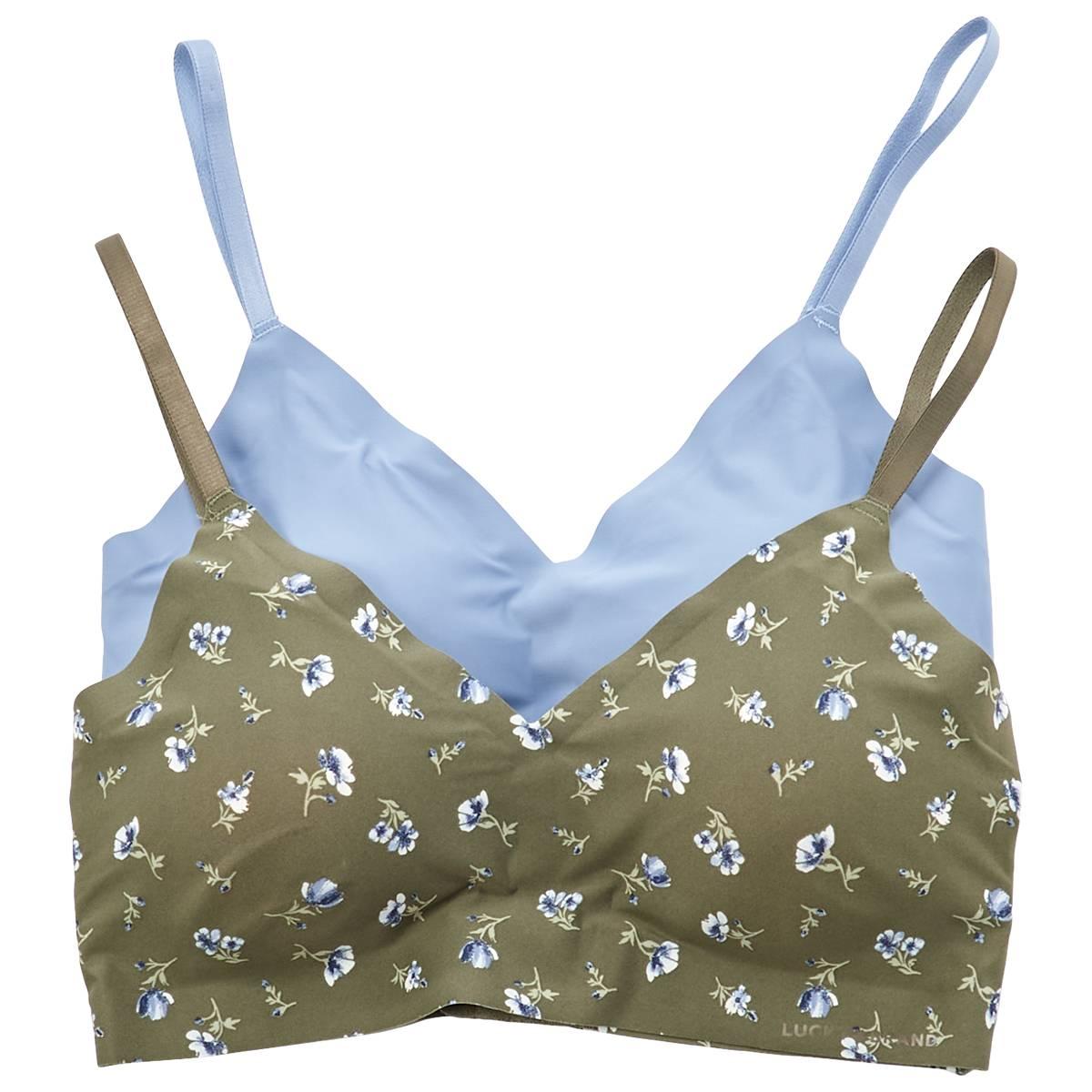 Womens Lucky Brand 2pk. Laser Hook & Eye Lounge Bras - LVD22851BV