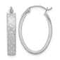 Gold Classics&#40;tm&#41; 14kt. White Gold Diamond Cut Hoop Earrings - image 1