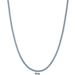 Mens Lynx Stainless Steel Acrylic Coated Box Chain Necklace