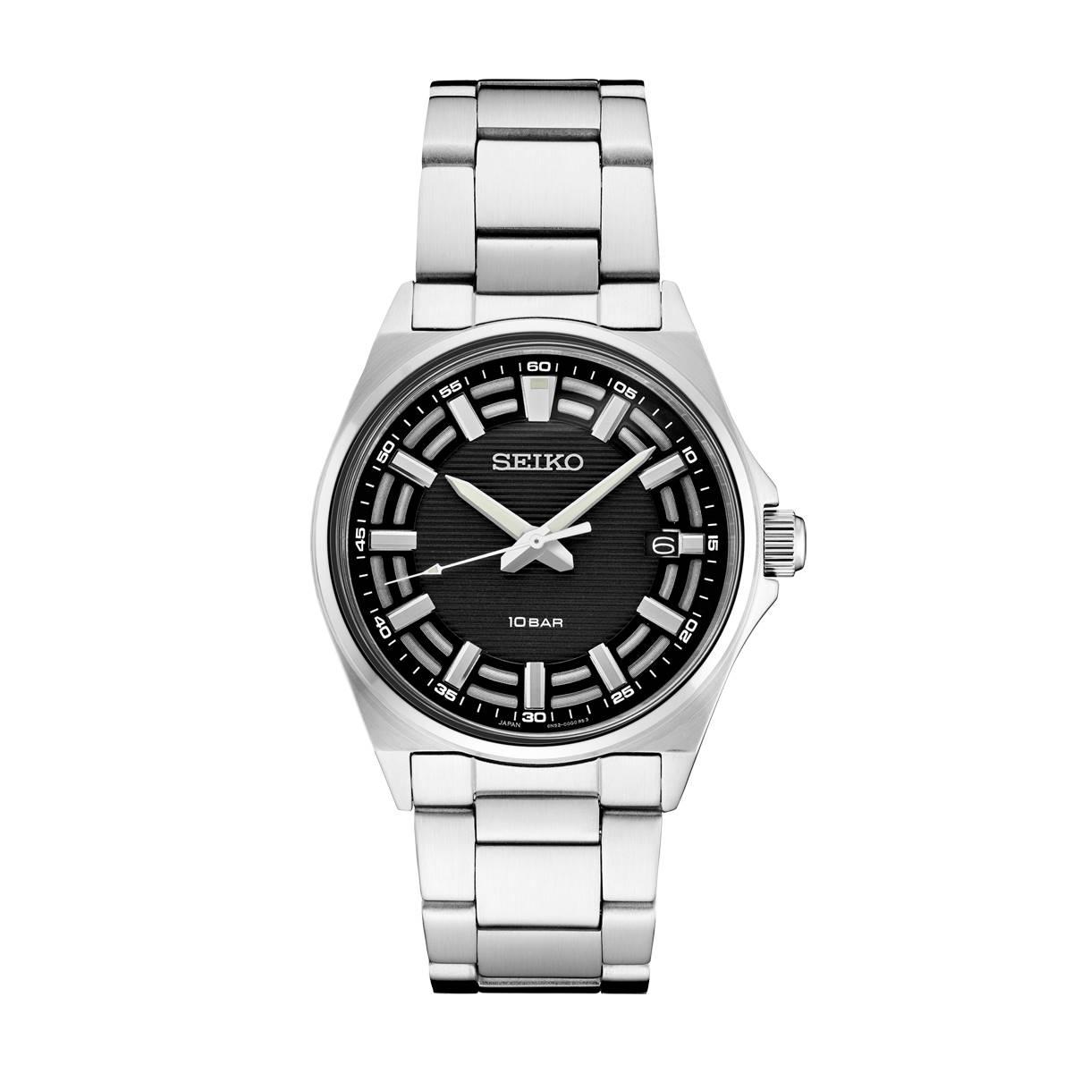 Mens Seiko Essentials Stainless Steel Quartz Watch - SUR505