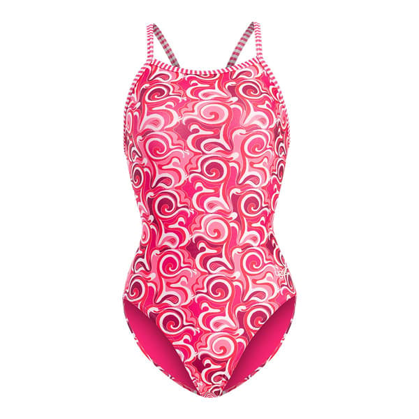 Womens Dolfin® Uglies V-2 Back Cascade One Piece Swimsuit