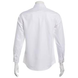 Mens Tom Baine Slim Fit Bamboo Jacquard Dress Shirt - White