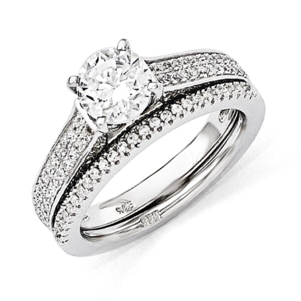 Sterling Silver 2pc. Wedding Ring Set - image 