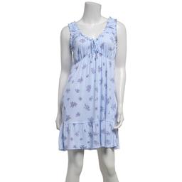 Womens Laura Ashley® Knit Gauze Floral Ruffle Edge Nightgown