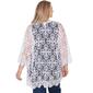 Plus Size Ruby Rd. Bright Blooms Medallion Lace Cardigan - image 2