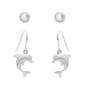 Accents Diamond Dolphin & Ball Dangle Earring Set - image 1