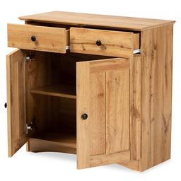 Baxton Studio Lauren Modern Wood 2-Door Buffet Kitchen Cabinet