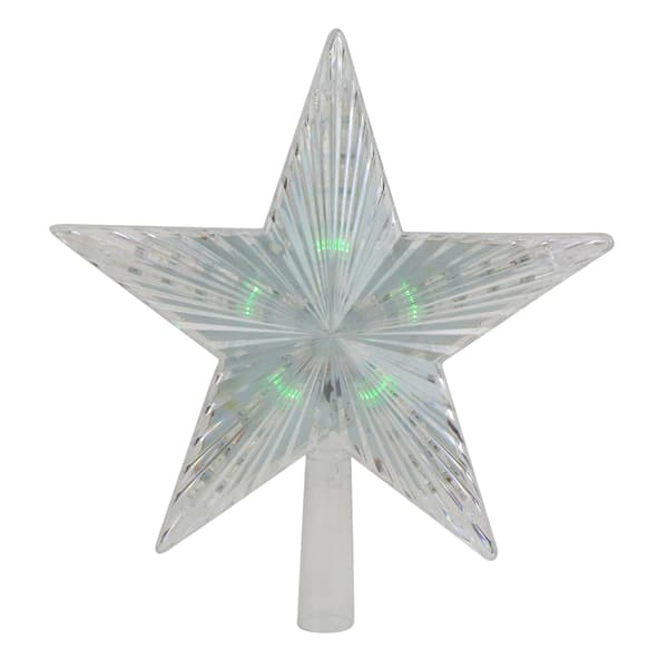 Northlight Lighted Flashing Crystal Star Christmas Tree Topper - image 
