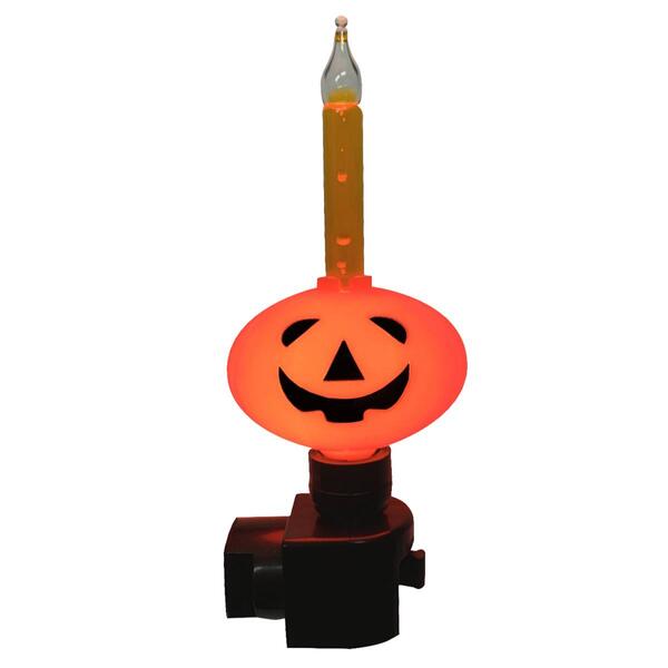 Northlight Seasonal 6.5in. Jack-O-Lantern Bubble Night Light - image 