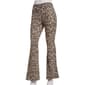 Juniors Derek Heart High Rise Ribbed Leopard Flare Leggings - image 1