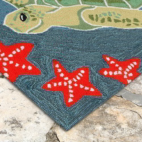 Liora Manne Frontporch Sea Turtle Rectangle Accent Rug