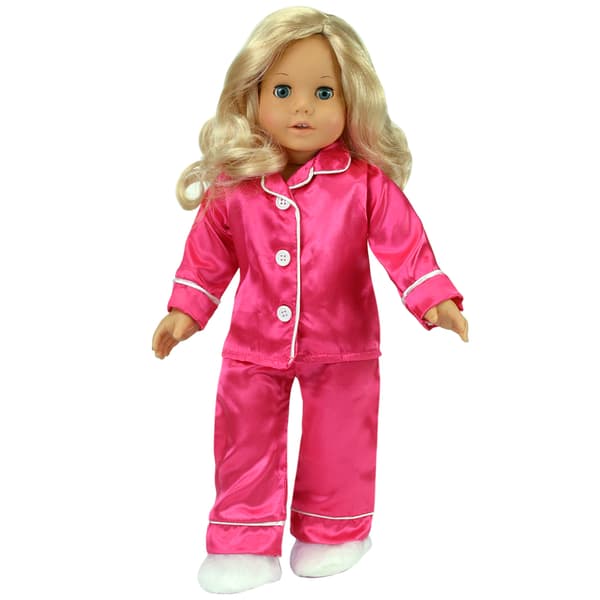 Sophia&#39;s® Satin Pajamas and Slippers