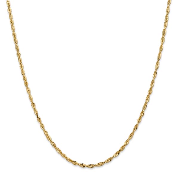 Gold Classics™ 2.5mm. Diamond Cut Extra-Light Rope Anklet