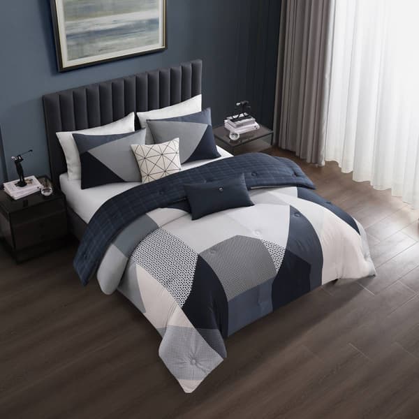 Bebejan® Geo Fusion Cotton 5pc. Reversible Comforter Set