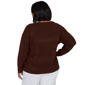 Plus Size Hearts of Palm Berry Fabulous V Neck Argyle Sweater - image 2