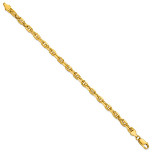 Gold over Sterling Silver Anchor Chain Bracelet