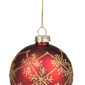Northlight Burgundy Red Snowflake Glass Ball Christmas Ornament - image 6