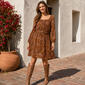 Womens BB Dakota Long Sleeve Belt Floral Fit & Flare Dress - image 1